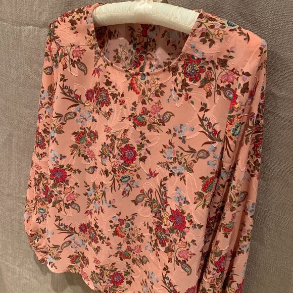 LOFT Tops - LOFT Boho Floral Oversized Embroidered Blouse